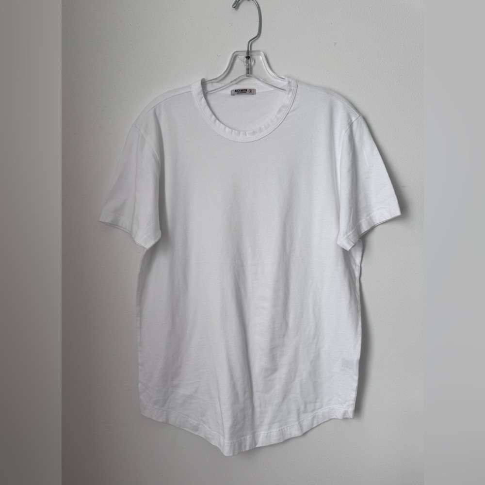 Buck Mason Brand White Crew Neck Men's T-Shirt - new - Small